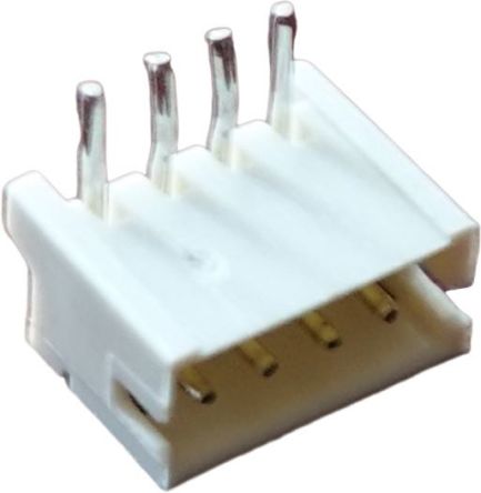 RS PRO Side Entry Through Hole PCB Header, 4 Contact(s), 1.5 mm Pitch, 1 Row(s), Shrouded [0]; 147-126