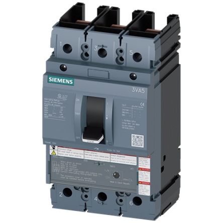 Siemens, SENTRON MCCB 3P 200A, Breaking Capacity 7 kA, Fixed Mount [3VA5220-5ED31-0AA0]; 147-288