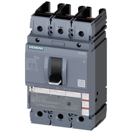 Siemens, SENTRON MCCB 3P 225A, Breaking Capacity 10 kA, Fixed Mount [3VA5222-6EC31-2AA0]; 147-807