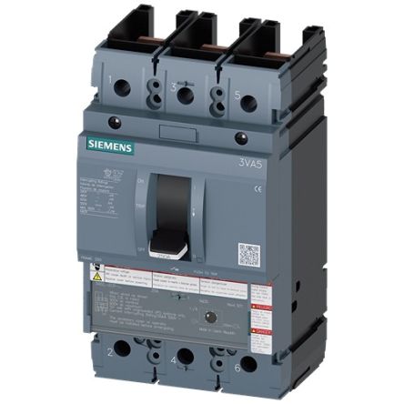 Siemens, SENTRON MCCB 3P 125A, Breaking Capacity 35 kA, Fixed Mount [3VA5212-7EC31-1AA0]; 147-892