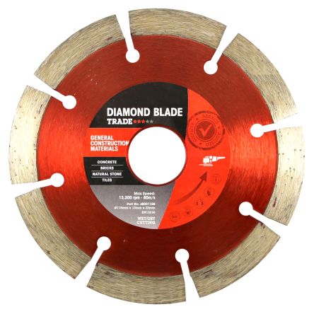 RS PRO Diamond Cutting Blade, 115mm x 10mm Thick, 1 in pack [0]; 148-059