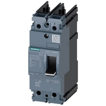 Siemens, SENTRON MCCB Molded Case Circuit Breaker 2P 35A, Breaking Capacity 14 kA, Cable Mount, Panel Mount [3VA5135-4ED21-1AA0]; 148-358