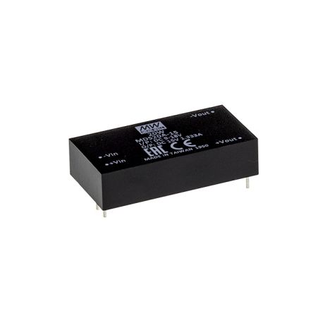 MEAN WELL MD DC-DC Converter, 24V dc/ 833mA Output, 18 to 36 V dc Input, 20W, PCB Mount, +90°C Max Temp -40°C Min Temp [MDS20B-24]; 149-479