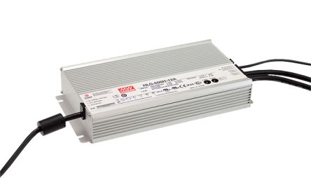 MEAN WELL LED Driver, 54V Output, 600W Output, 11.2A Output, Constant Current / Constant Voltage Dimmable [HLG-600H-54B]; 149-517