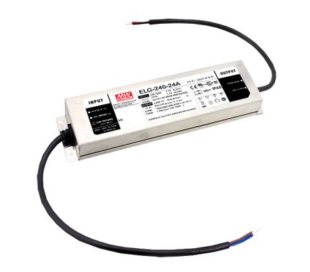 MEAN WELL LED Driver, 42V Output, 240W Output, 5.71A Output, Constant Current / Constant Voltage Dimmable [ELG-240-42A]; 149-525