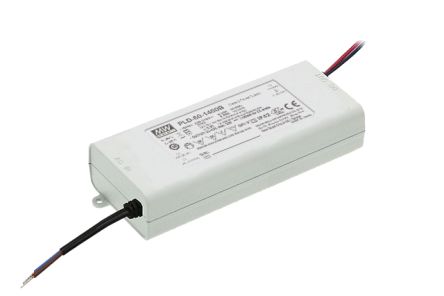 MEAN WELL LED Driver, 50 → 86V Output, 60W Output, 700mA Output, Constant Current Dimmable [PLD-60-700B]; 149-585