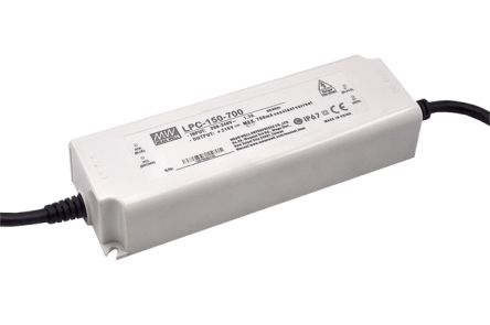 MEAN WELL LED Driver, 48V Output, 150W Output, 3.15A Output, Constant Current Dimmable [LPC-150-3150]; 149-645