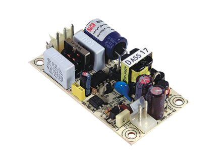 MEAN WELL Switching Power Supply, PS-05-24, 24V dc, 220mA, 5W, 1 Output, 110/230V Input Voltage [PS-05-24]; 149-665
