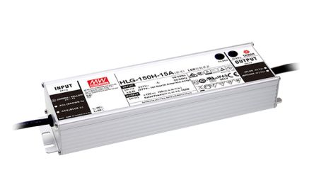 MEAN WELL LED Driver, 42V Output, 150W Output, 3.6A Output, Constant Current / Constant Voltage Dimmable [HLG-150H-42A]; 149-709