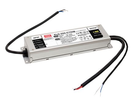 MEAN WELL LED Driver, 142V Output, 200W Output, 1.4A Output, Constant Current Dimmable [ELG-200-C1400DA]; 149-741