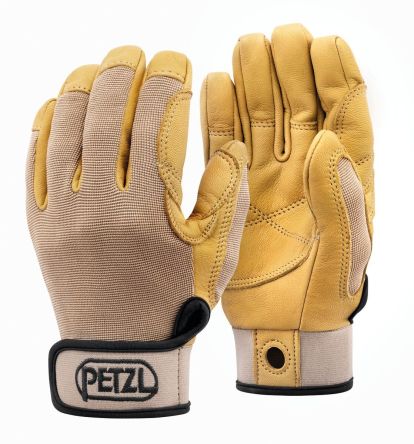 Petzl K25 Tan Leather, Nylon Abrasion Resistant Work Gloves, Size 9 [K52 LT]; 150-930