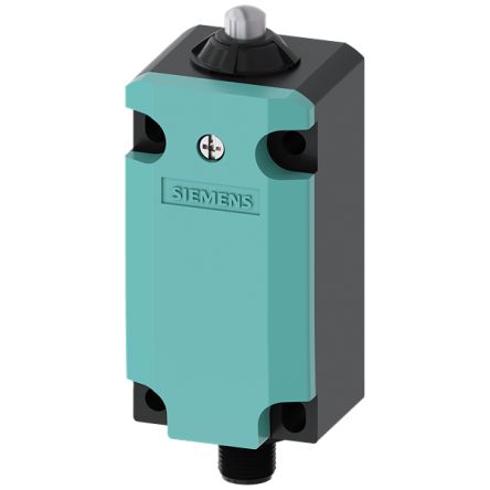 Siemens 3SE Series Plunger Limit Switch, 2NC/1NO, IP66, IP67, Plastic Housing, 125V ac Max, 4A Max [3SE5114-0LB01-1AE3]; 152-892