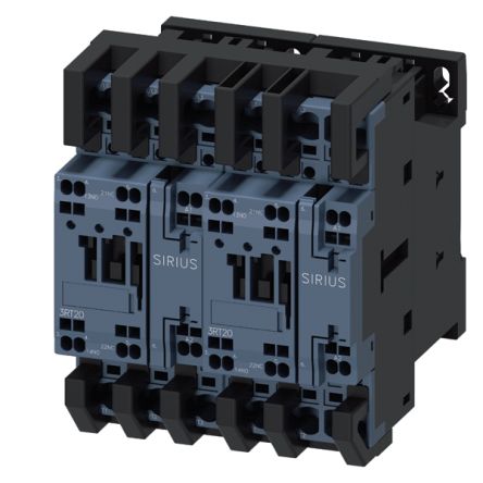 Siemens SIRIUS 3RA23 Contactor, 110 V Coil, 3-Pole, 9 A, 4 kW, 2 x 1 NO, 690 V [3RA2324-8XB30-2AG2]; 153-138