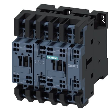 Siemens SIRIUS 3RA23 Contactor, 24 VDC Coil, 3-Pole, 9 A, 4 kW, 2 x 1 NO, 690 V [3RA2324-8XE30-2BB4]; 153-169