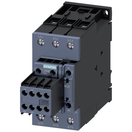 Siemens Contactor Terminal Block, 4 Contact, 2NC + 2NO, DIN Rail Mount, SIRIUS 3RT2 [3RT2036-1AF04]; 153-383