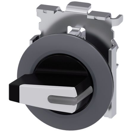 Siemens Latching Toggle Switch - (1NO) 38mm Cutout Diameter 2 Positions [3SU1062-2FF60-0AA0]; 153-408