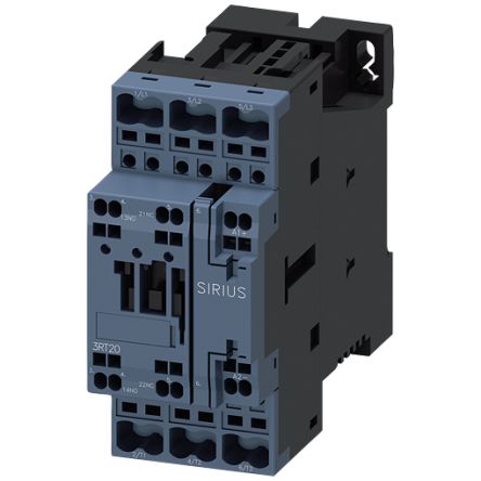 Siemens SIRIUS 3RT2 Contactor, 24 V Coil, 3-Pole, 12 A, 5.5 kW, NO/NC, 690 V [3RT2024-2BB40-0CC0]; 154-159