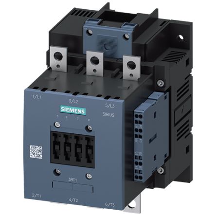 Siemens SIRIUS 3RT14 Contactor, 23 → 26 V AC/DC Coil, 3-Pole, 275 A, 2NC + 2NO, 690 V [3RT1456-6AB38-0PA5]; 154-272