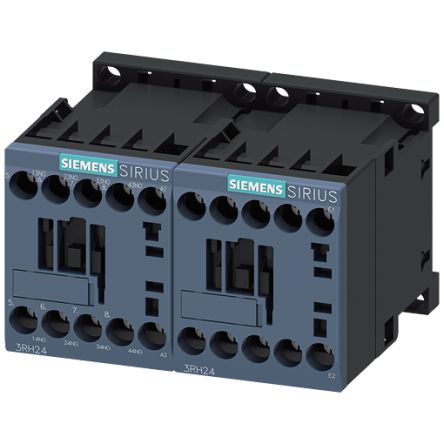 Siemens 3RH2 Contactor Relay 4 NO, 10 A Contact Rating, 110 V ac, SIRIUS [3RH2440-1AF00]; 154-392