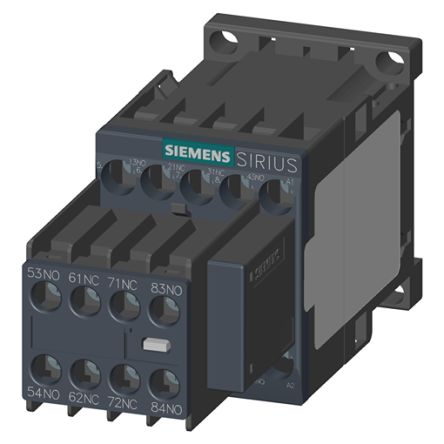 Siemens 3RH2 Contactor Relay 4NC + 4NO, 10 A Contact Rating, 120 V ac, SIRIUS [3RH2344-1CK20-0KA0]; 154-408