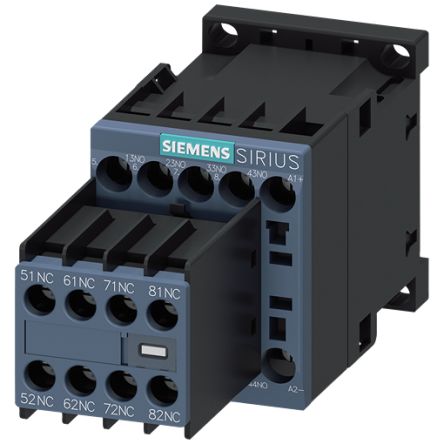 Siemens 3RH2 Contactor Relay 4NC + 4NO, 10 A Contact Rating, 125 V dc, SIRIUS [3RH2344-1BG40]; 154-409