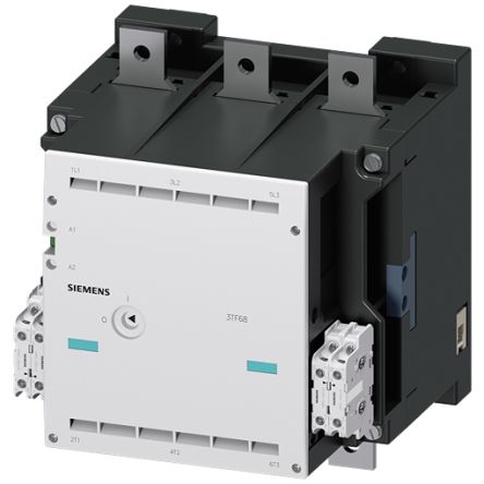 Siemens SIRIUS 3TF6 Contactor, 380 → 460 V ac Coil, 3-Pole, 630 A, 335 kW, 4NC + 4NO, 400 [3TF6844-8CQ7]; 154-656