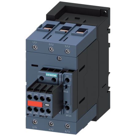 Siemens SIRIUS 3RT2 Contactor, 230 V Coil, 3-Pole, 130 A, 55 kW, NO/NC, 690 V [3RT2047-1CL24-3MA0]; 154-733