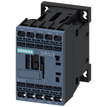 Siemens SIRIUS 3RT2 Contactor, 240 V Coil, 3-Pole, 22 A, 5.5 kW, 3NO/1NC, 690 V [3RT2017-2AP61]; 154-786