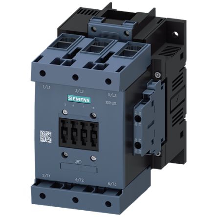 Siemens SIRIUS 3RT Contactor, 23 → 26 V Coil, 3-Pole, 65 A, 90 kW, 2 NO+2 NC, 1 kV [3RT1055-1AB36]; 154-853