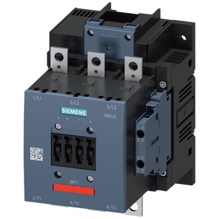 Siemens SIRIUS 3RT Contactor, 23 → 26 V Coil, 3-Pole, 65 A, 90 kW, 2 NO+2 NC, 1 kV [3RT1055-6AB36-3PA0]; 154-858