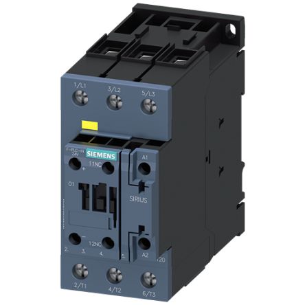 Siemens SIRIUS 3RT2 Contactor, 150 V Coil, 3-Pole, 80 A, 37 kW, 1NC, 690 V [3RT2038-1SF30]; 154-910