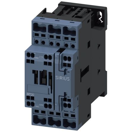 Siemens SIRIUS 3RT2 Contactor, 230 V Coil, 3-Pole, 38 A, 18.5 kW, 1 NO + 1 NC, 690 V [3RT2028-2AL20-1AA0]; 155-698