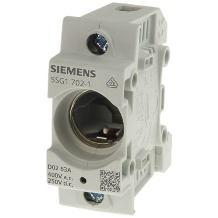Siemens 16A Base Mount Fuse Holder for D01 Fuse, 1P, 400V [5SG1302-1]; 156-047