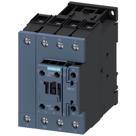 Siemens SIRIUS 3RT25 Contactor, 24 V ac Coil, 4-Pole, 35 A, 18.5 kW, 2NO + 2NC, 400 V [3RT2535-1AB00]; 156-086