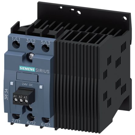 Siemens SIRIUS Contactor, 110 → 230 V AC Coil, 3-Pole, 7.4 A, 2NO, 600 V [3RF3410-1BD24]; 156-430