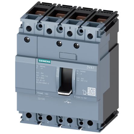 Siemens Switch Disconnector, 4 Pole, 63A Max Current, 63A Fuse Current [3VA1163-1AA42-0AA0]; 156-533