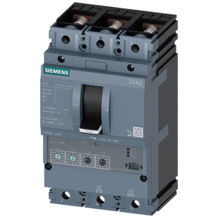 Siemens SENTRON Electronic Circuit Breaker 250A 3VA2, 3 channels [3VA2225-0HM32-0AA0]; 157-312
