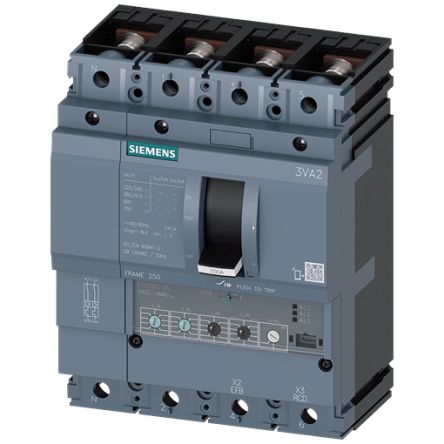 Siemens SENTRON Electronic Circuit Breaker 250A 3VA2, 4 channels [3VA2225-7HM42-0AA0]; 157-316