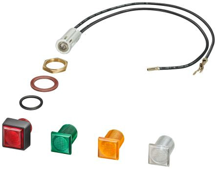 Siemens Clear, Green, Red Glow Lamp Indicator Lamp, 110 → 120V ac/dc [3RV1903-5B]; 158-024