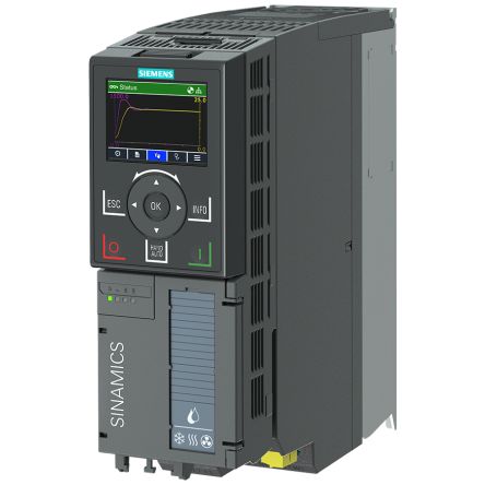 Siemens Inverter Drive, 0.75 kW, 3 Phase, 380 → 480 V, 2.1 A, G120X Series [6SL3220-2YE10-1AF0]; 158-833