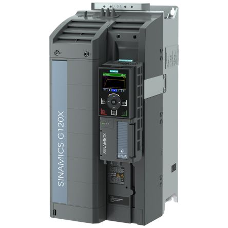 Siemens Inverter Drive, 18.5 kW, 3 Phase, 200 → 240 V, 64 A, G120X Series [6SL3220-2YC30-0UP0]; 158-920
