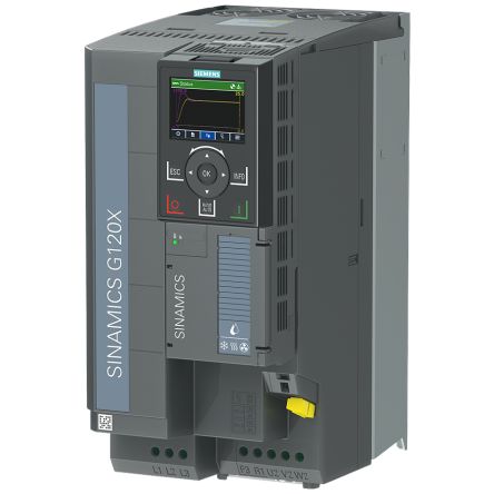 Siemens Inverter Drive, 15 kW, 3 Phase, 380 → 480 V, 29.5 A, G120X Series [6SL3220-3YE28-0UP0]; 158-959