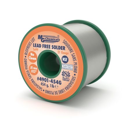 MG Chemicals Wire, 0.81mm Solder [4901-454G]; 159-258