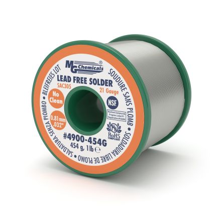 MG Chemicals Wire, 0.81mm Solder [4900-454G]; 159-313
