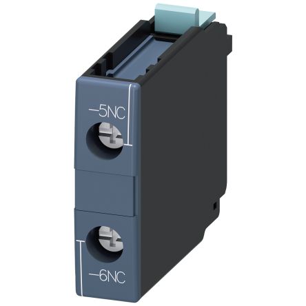 Siemens Auxiliary Contact, 1NC, Snap On Mounting, SIRIUS 3RH [3RH1921-1CD01]; 159-415