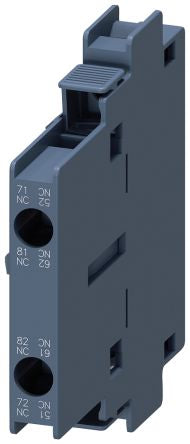 Siemens Auxiliary Contact, 2 Contact, 2NC, Snap On Mounting, SIRIUS 3RH [3RH1921-1EA02]; 159-419