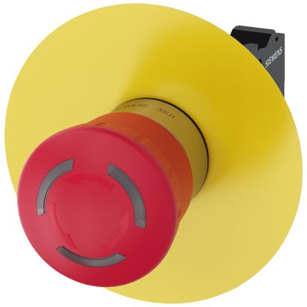 Siemens 3SU1 Series, Latching, Emergency Stop Push Button Head 40mm Diameter [3SU1151-1HB20-3CF0]; 159-568