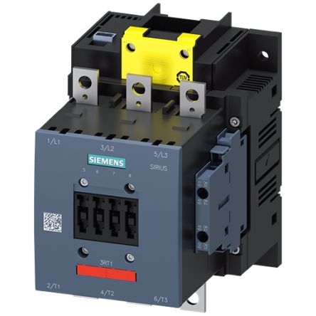 Siemens SIRIUS 3RT Contactor, 96 → 127 V Coil, 3-Pole, 65 A, 90 kW, 2 NO + 2 NC, 1 kV [3RT1056-6SF36-3PA0]; 159-804
