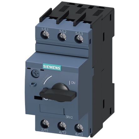 Siemens SIRIUS Electronic Circuit Breaker 200mA 3RV2, 3 channels , DIN Rail Mount [3RV2411-0BA10]; 160-103