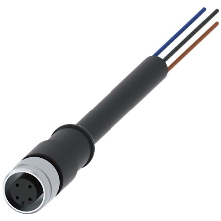 Siemens PLC Cable for Use with 3SE52, 3SE66, 8WD46, M12 Socket, M12 Plug, 250 V [3SX5601-3SB54]; 160-147